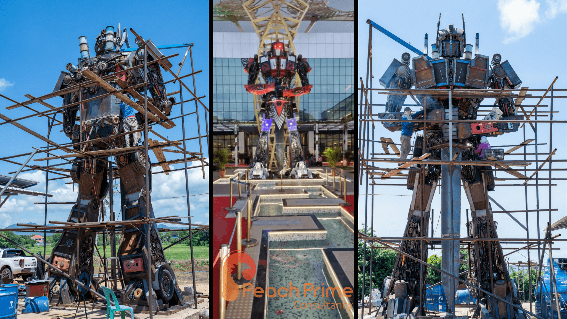 Making of 8M Tall Optimus Prime Transformer Sculpture
