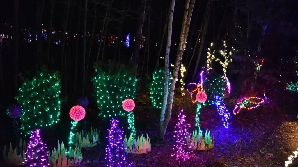 Glow garden lighting installation