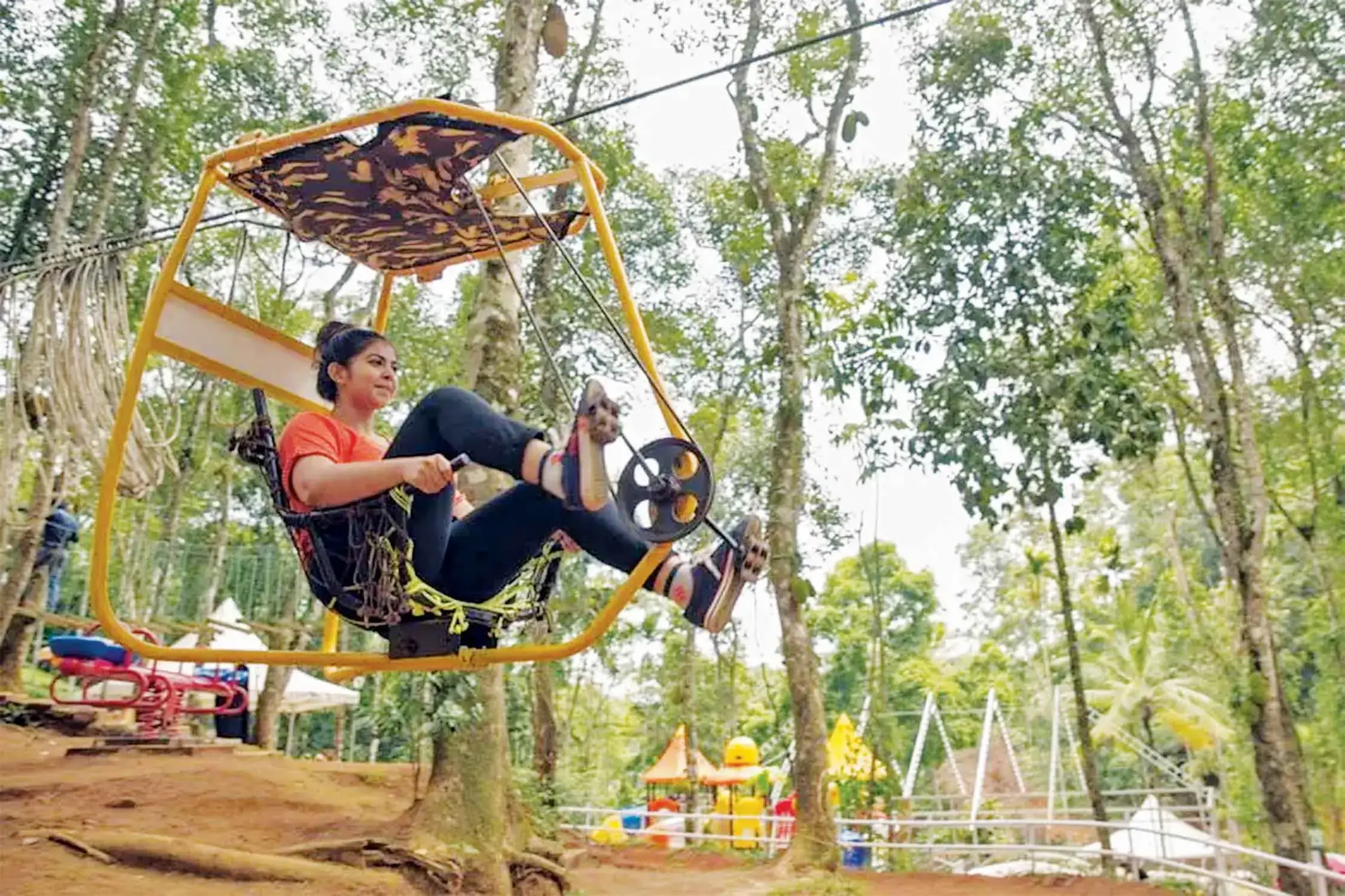 Customer Experience Adventure Park, Giant Swing, Rope Course